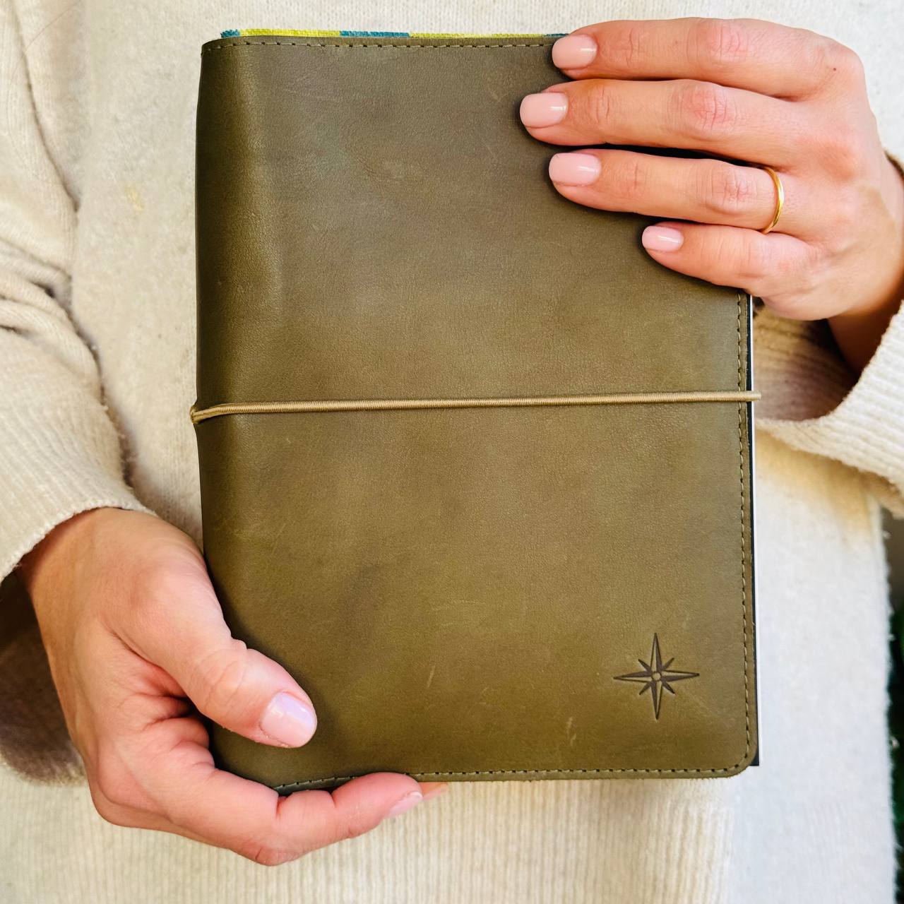 Notebook-leather-real leather-high quality-refillable-planner-lined-lines-blank-high quality paper-ecofriendly-pockets-pen holder-durable-elegant-journaling-luxury notebook