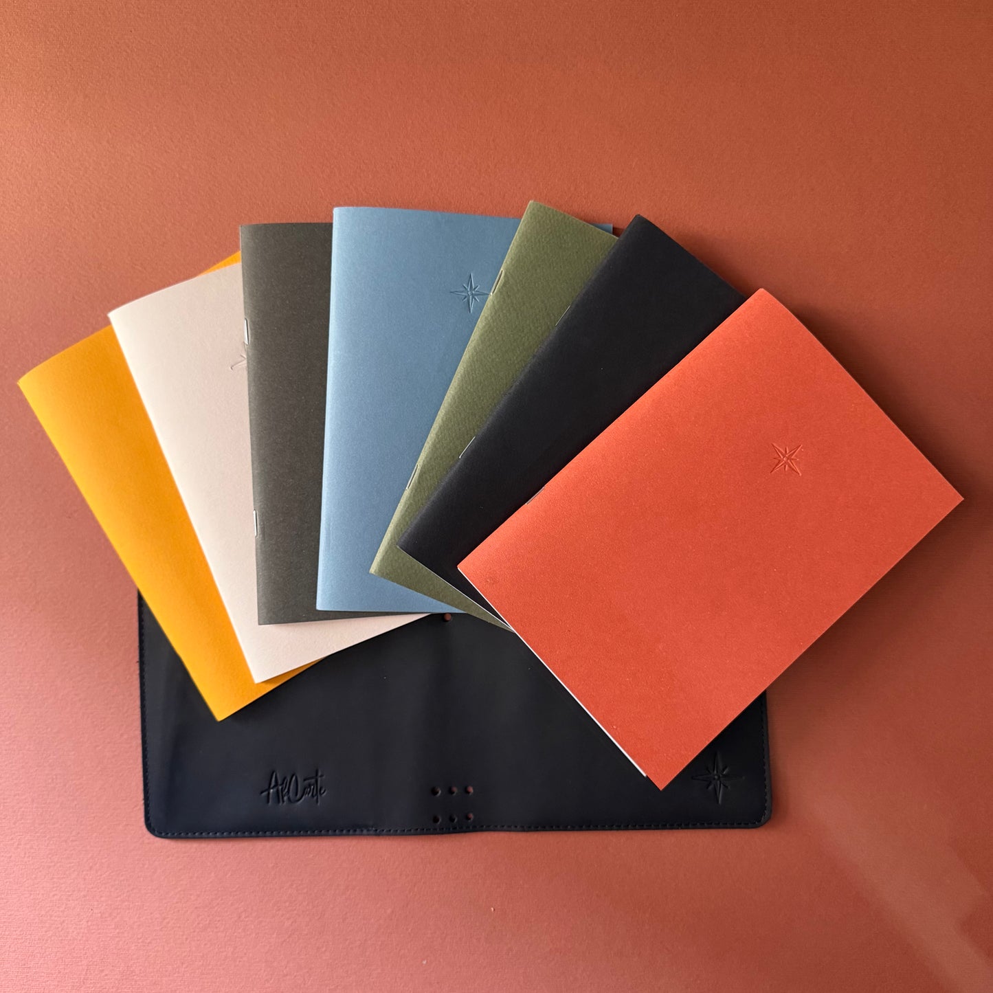 Black A5 leather notebook by A la Carte, view 6