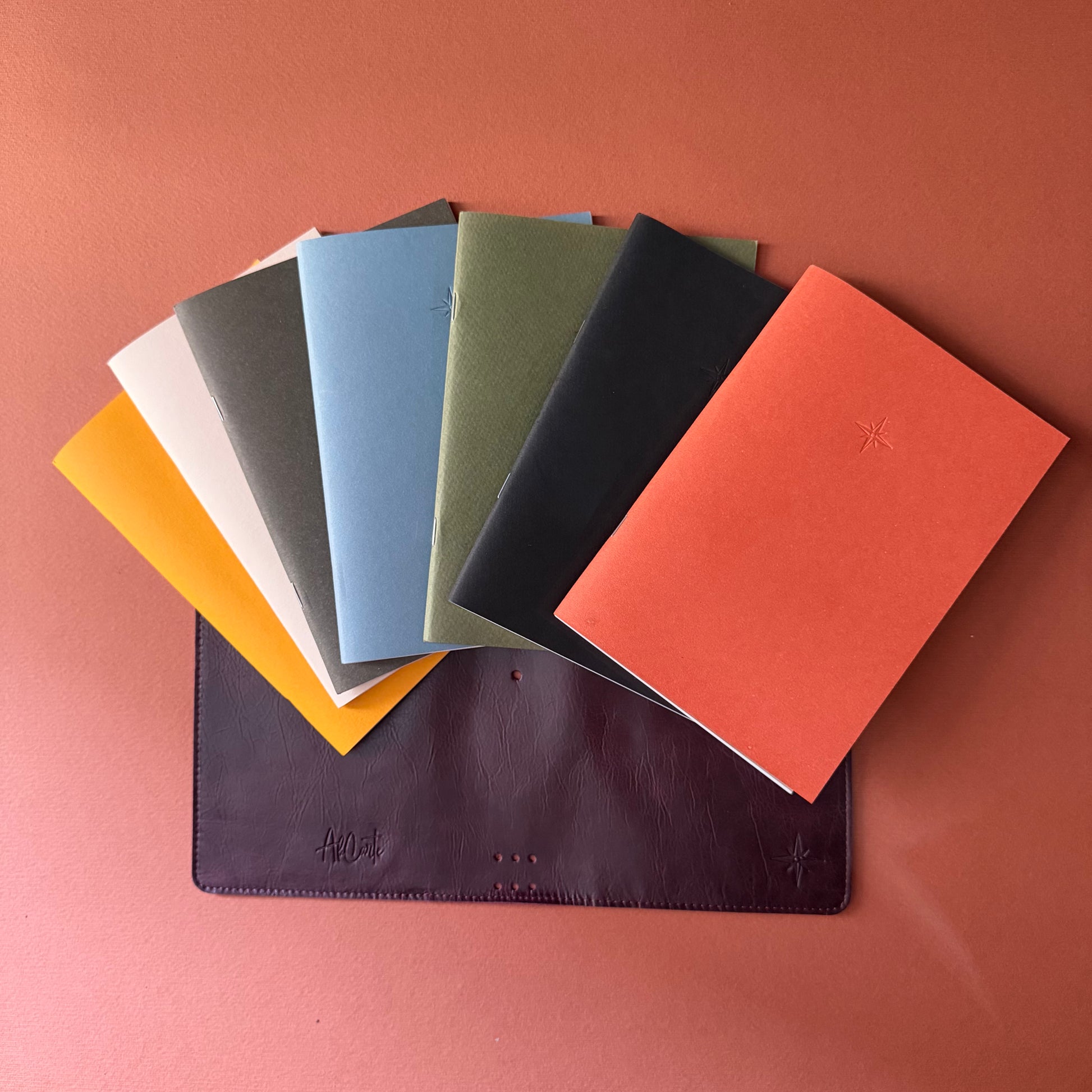 Plum A5 leather notebook by A la Carte, view 6