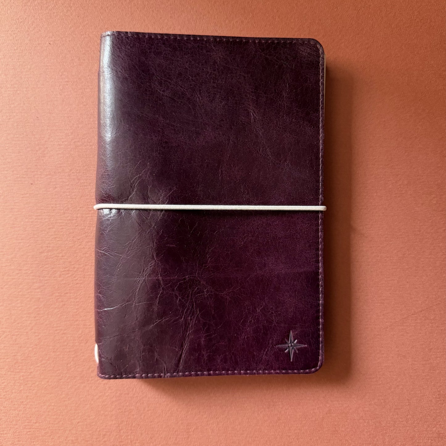 Plum A5 leather notebook by A la Carte, view 2