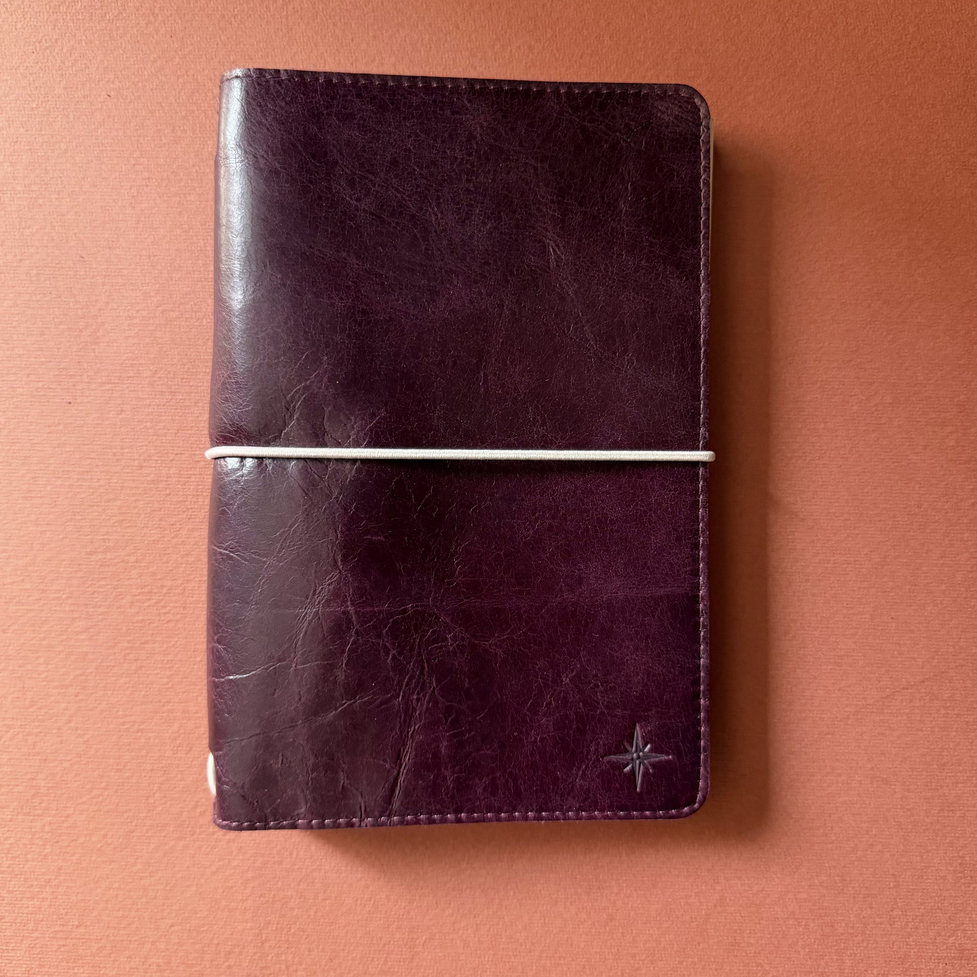 Plum A5 leather notebook by A la Carte, view 2