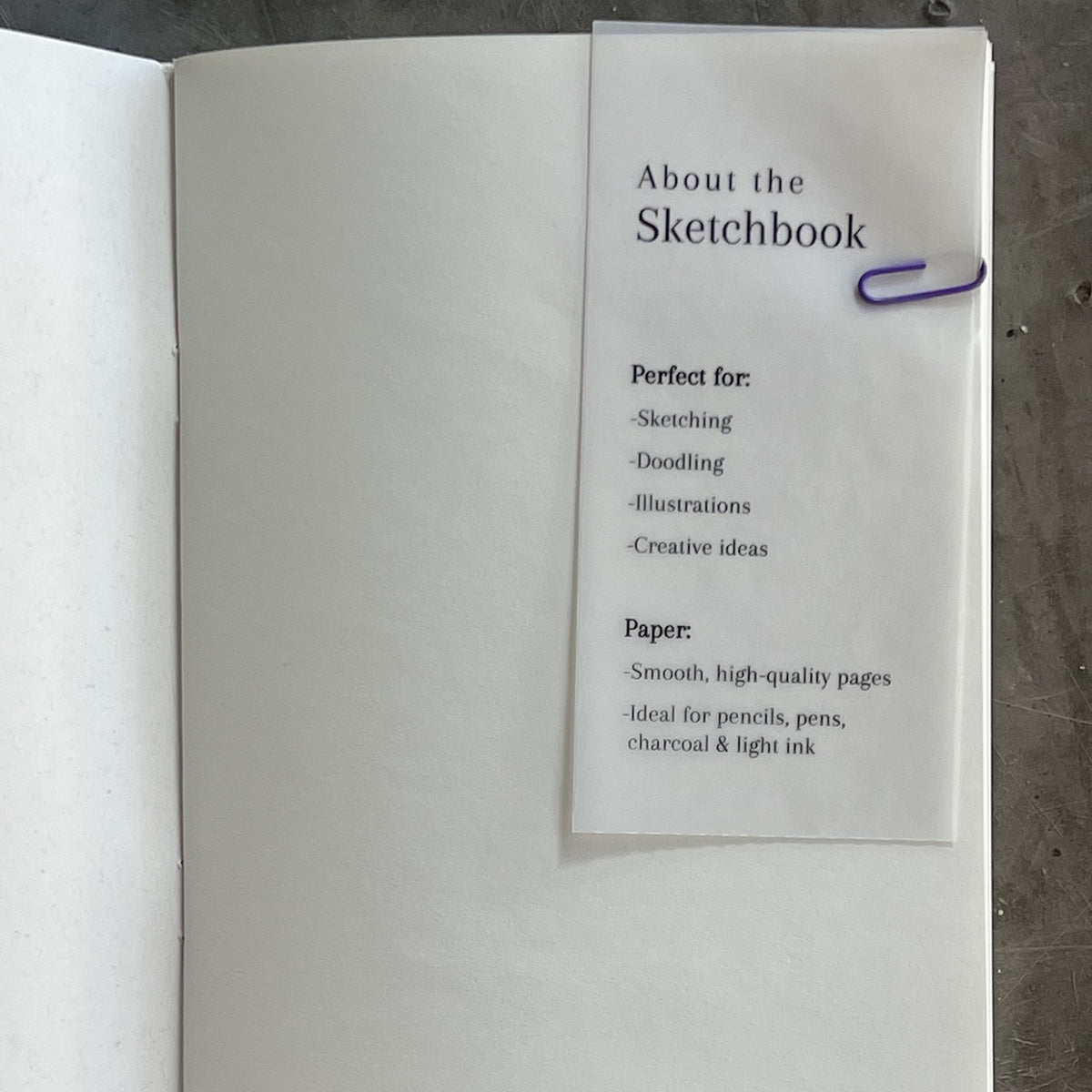 L'atelier Sketchbook – A5 Insert
