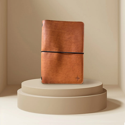 Havane A5 leather notebook, handcrafted refillable journal by A la Carte